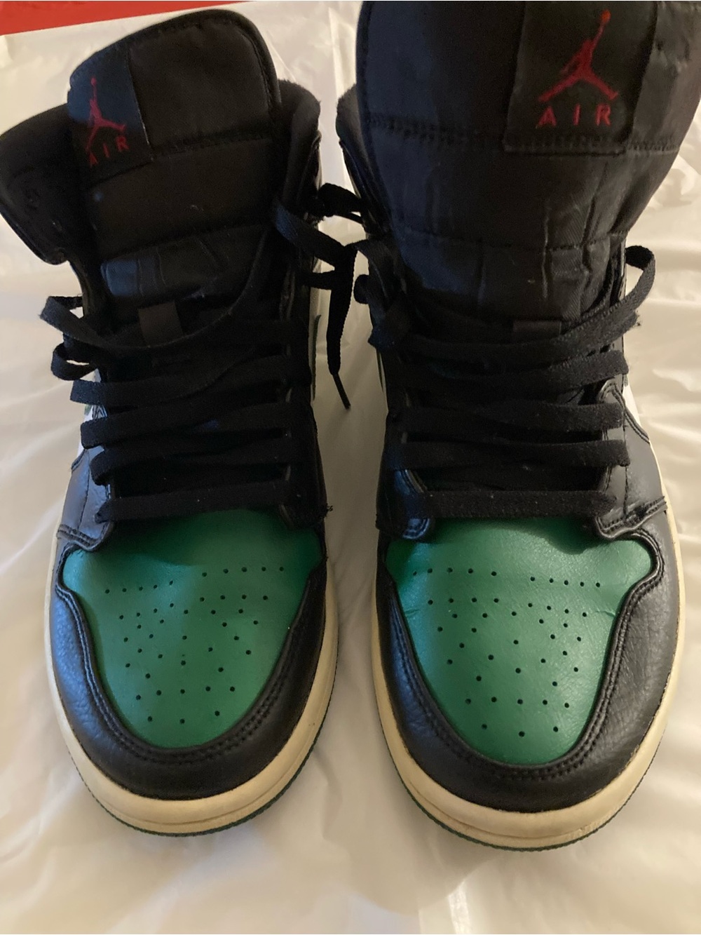 Jordan Men’s High-Top Sneakers — Black & Green